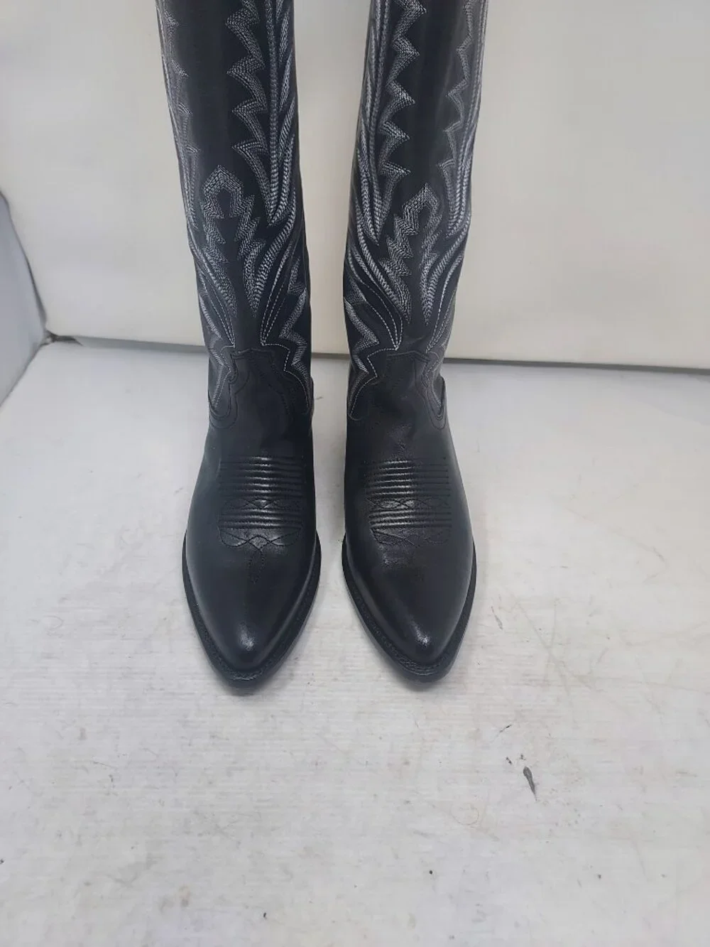 Tecovas WOMENS Black Midnight The Abby Cowboy Tall Boot - Picture 8 of 10